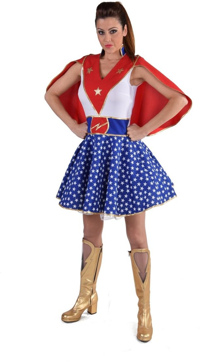 Super Ster Super Girl | Vrouw | Medium | Carnaval kostuum | Verkleedkleding